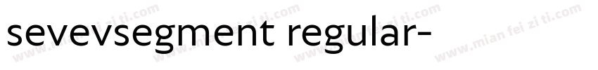 sevevsegment regular字体转换
